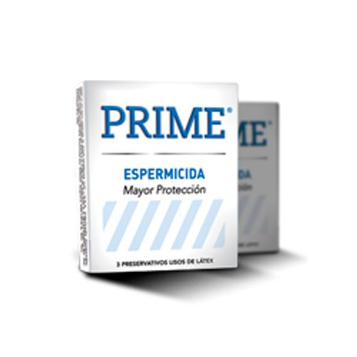 PRIME PROFILACTICO BLANCO ESPERMICIDA X 3