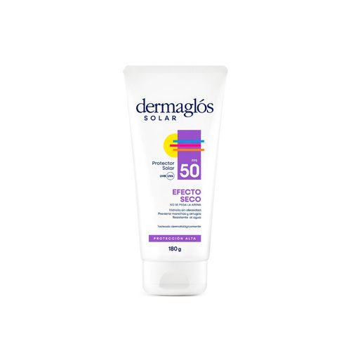 Protector solar facial Dermaglós FPS 50 efecto seco 180 g
