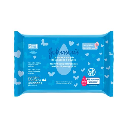 Toallitas húmedas Johnson's de Cabeza a los Pies x44 Toallitas húmedas Johnson's de Cabeza a los Pies x44