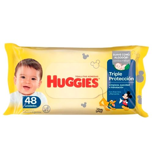 Toallitas húmedas Huggies Triple Protección x48 Toallitas húmedas Huggies Triple Protección x48