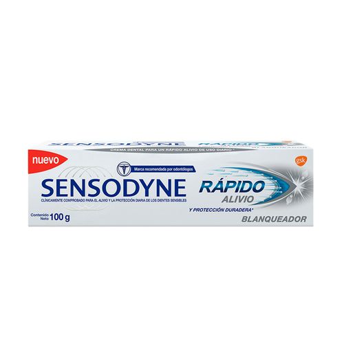 Pasta dental Sensodyne Rápido Alivio Blanqueador 100g Pasta dental Sensodyne Rápido Alivio Blanqueador 100g