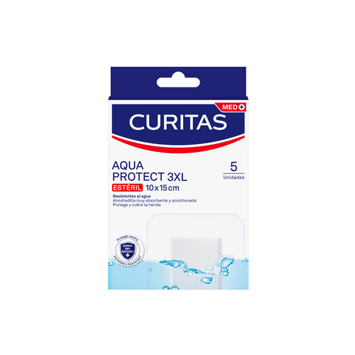 Gasas estándar Curitas XXXL Aqua Protect estéril x 5 Gasas estándar Curitas XXXL Aqua Protect estéril x 5
