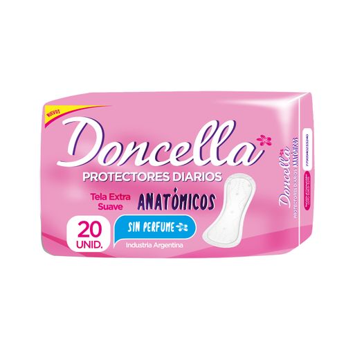 DONCELLA PROTECTOR DIARIO ANATOMICO SIN PERFUME X 20 DONCELLA PROTECTOR DIARIO ANATOMICO SIN PERFUME X 20